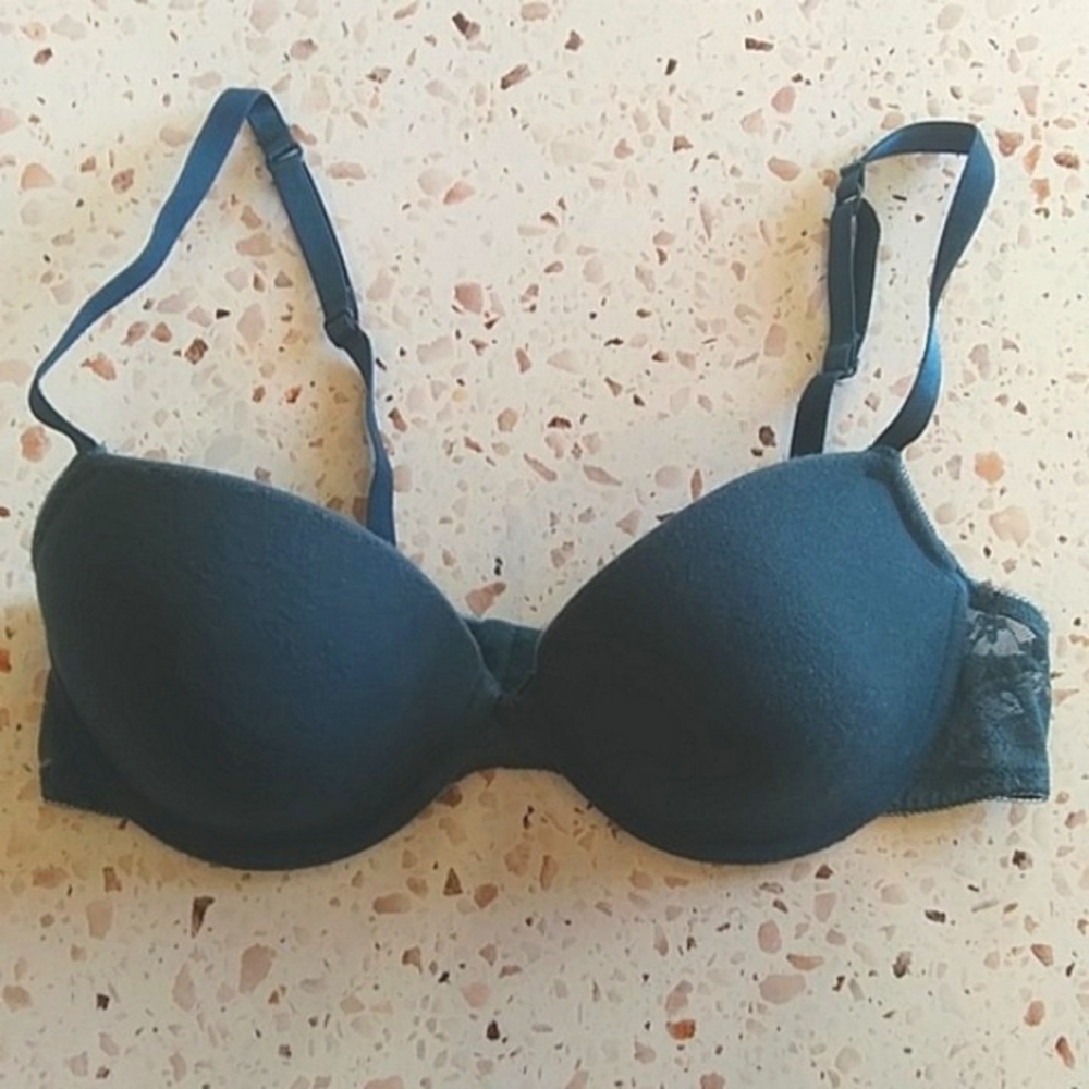 Esmara | Teal Knit Seamless Cups Lace Back Bra | 34B